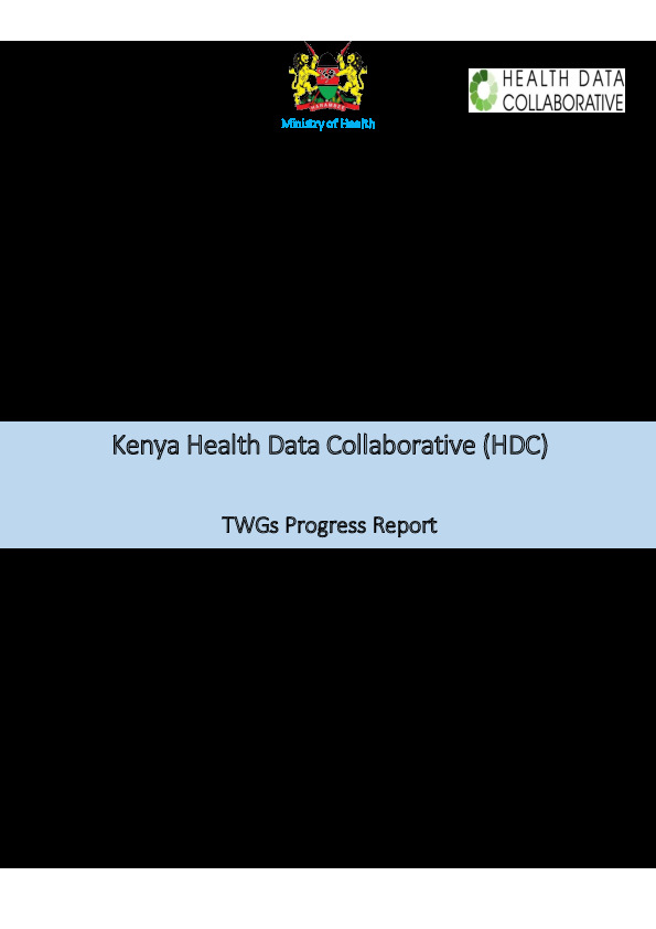 Kenya HDC Progress Report 31 May 2018