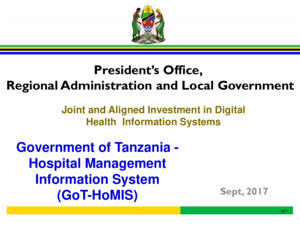 Tanzania GOT-HOMIS Presentation 12 September 2017