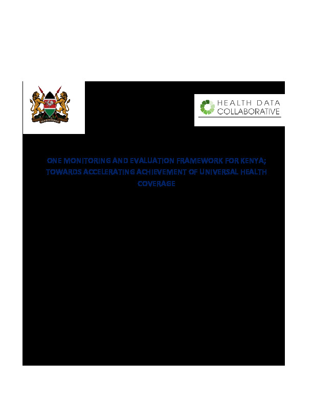 The Roadmap - Kenya Health Data Collaborative K.H.D.C