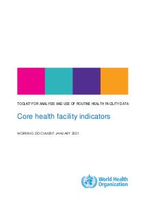 Core health facility indicators