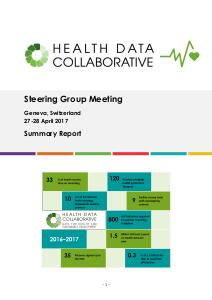 HDC_Fourth_Steering_Group_Meeting_Summary_Report