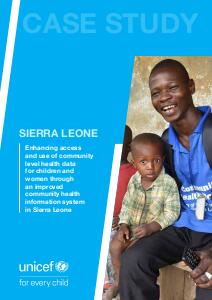 Enhancing access and use of community level health data for children and women through an improved community health information system in Sierra Leone