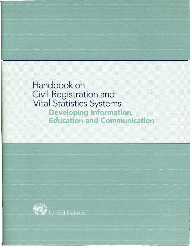 Handbook on CRVS - Developing information, education and communication - 1998