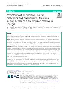 Key informant perspectives on the challenges and opportunities for using routine health data for decision-making in Senegal