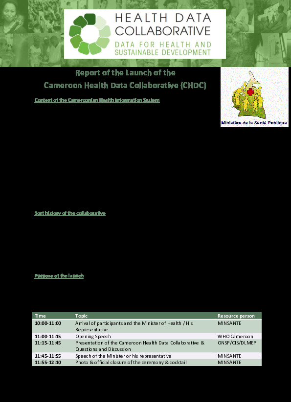 Cameroon HDC Launch Report