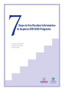 Seven steps to use routine data for HIV