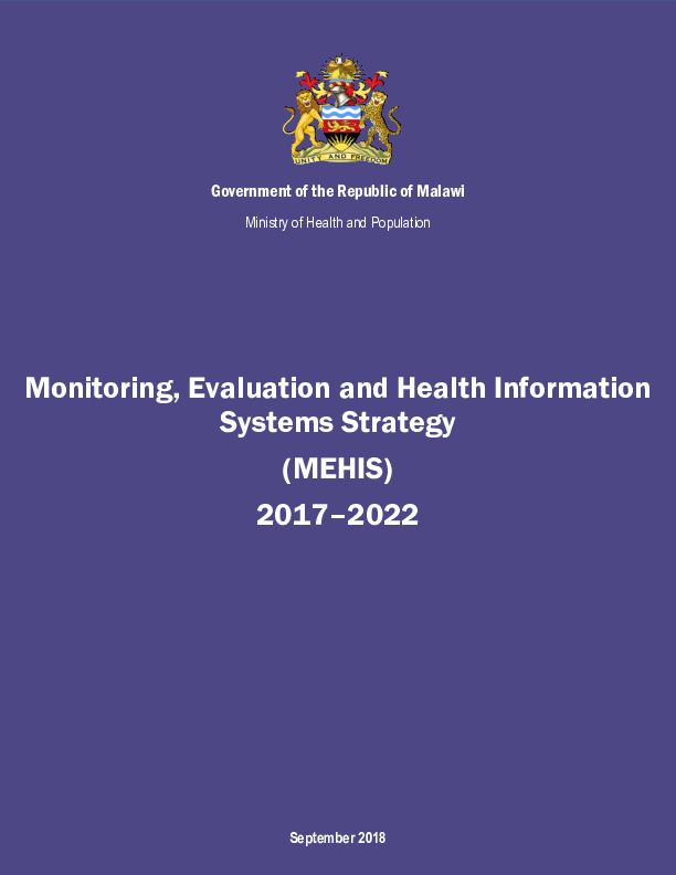 Malawi Monitoring, Evaluation and Health Information Systems Strategy 2017-2022