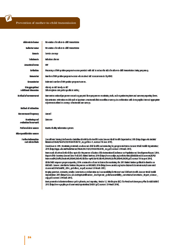 Prevention of mother-to-child transmission