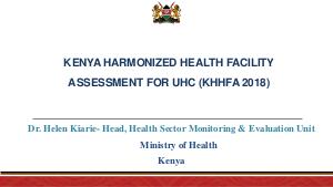Kenya Health Facility Assessment Overview
