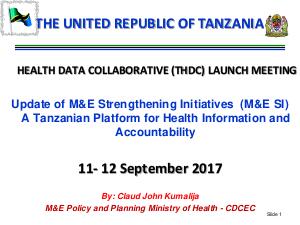 Tanzania M&ESI Presentation 11 September 2017