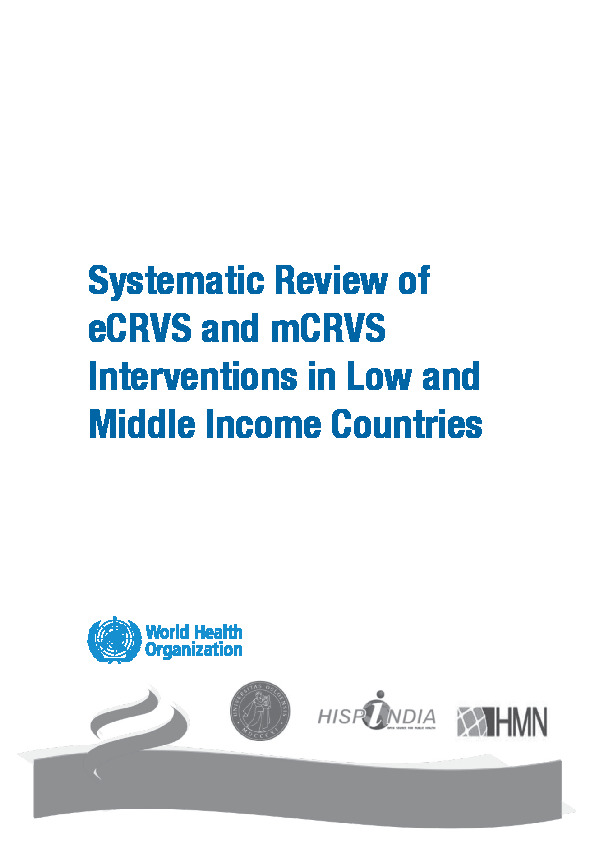 Systematic review of eCRVS and mCRVS interventions in low and middle income countries