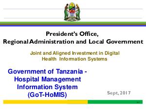 Tanzania GOT-HOMIS Presentation 12 September 2017