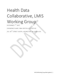 LMIS Meeting Notes December 2017
