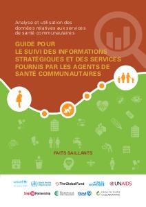 UNICEF: Guide Pour Le Suivi Des Informations Stratégiques Et Des Services Fournis Par Les Agents De Santé Communautaires