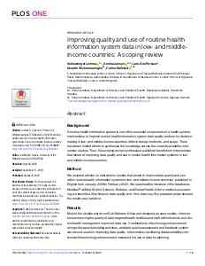Improving quality and use of routine health information system data in low- and middle income countries: A scoping review, 2020