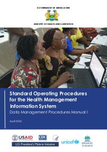 Sierra Leone: Standard Operating Procedures for the Health Management Information System
