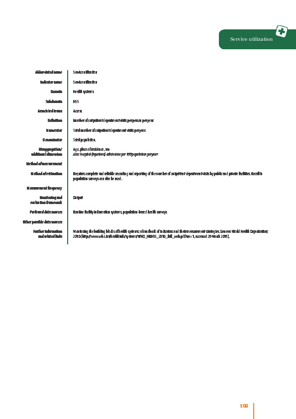 Service utilization