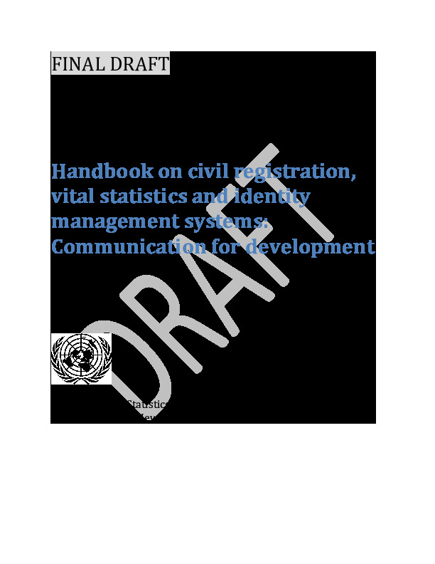 Handbook on civil registration, vital statistics and identity management systems: Communication for development 2019