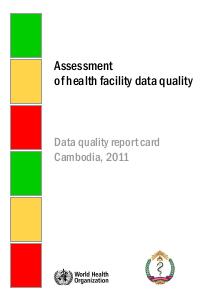 Cambodia data quality health card, 2011