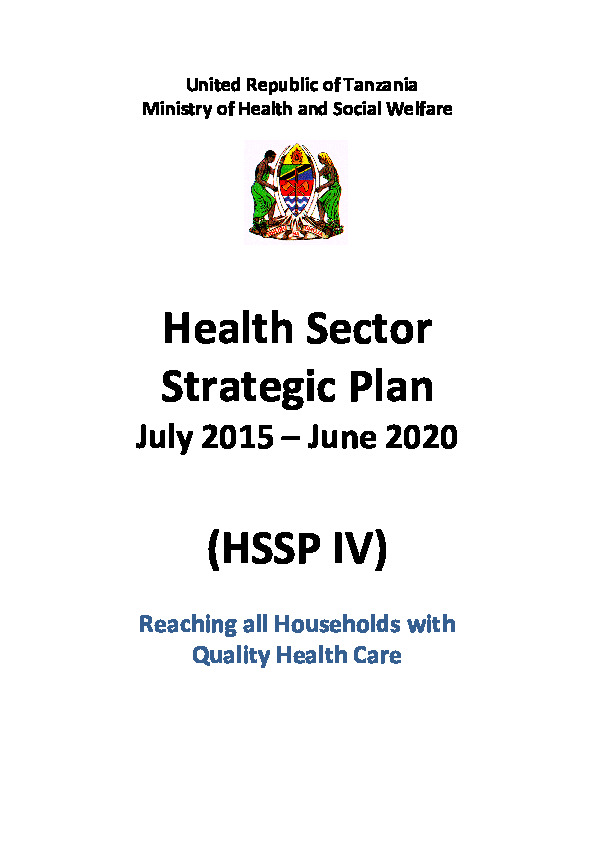 Tanzania Health Sector Strategic Plan (2015-2020)